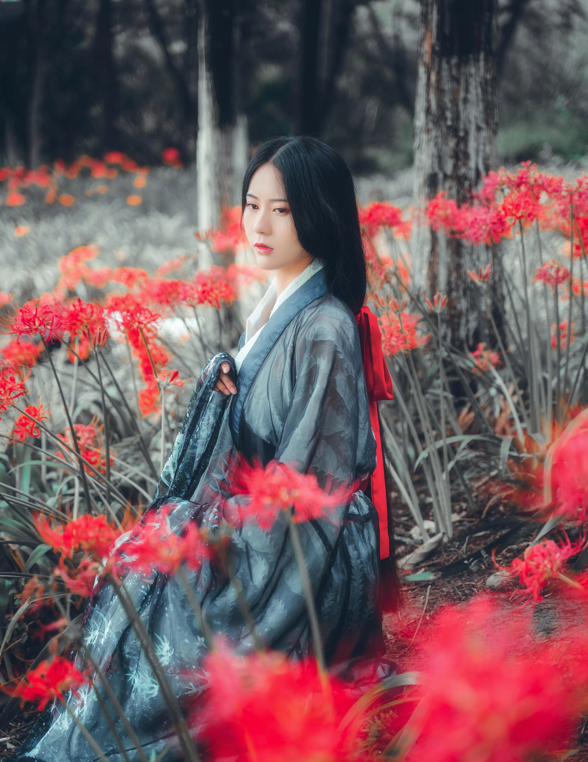拿相机的执义 - NO.36 汉服古风写真彼岸花 1